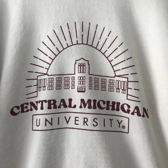 USCAPE Apparel Central Michigan University Beige Crewneck Sweatshirt Size Large - Picture 3 of 5